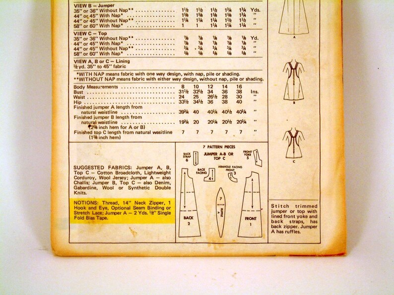 Vintage 1970s Jumper Pattern Top Pattern Mccalls 3842 Women | Etsy