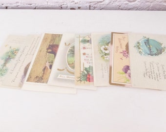 Victorian Postcards Lot of Antique Cards Beautiful Correspondence Post Cards for Romantic Art Paper Ephemera Early 1900's Victoriana Art