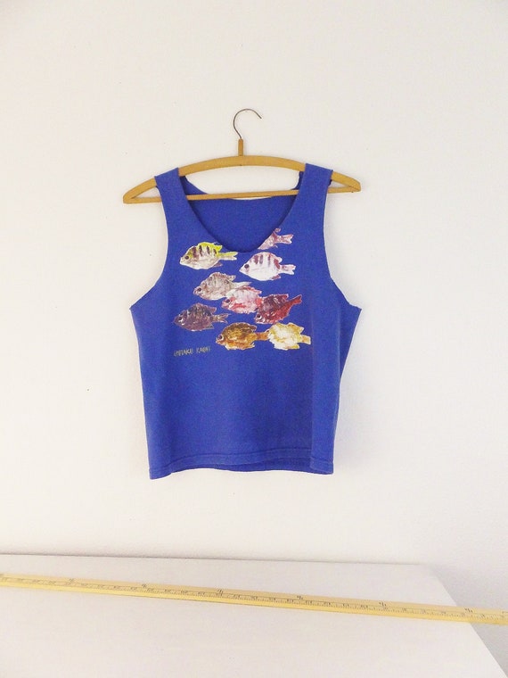 Blue Hawaii T-shirt Cutoff Tank Top 