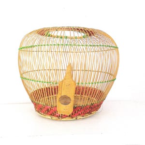 Vintage Bamboo Birdcage Lamp Shade: Retro Chinese Bohemian Decor