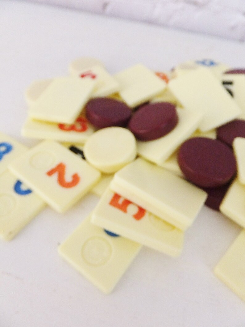 Vintage 1970's Plastic Rummikub Game Pieces Rummy Playing Etsy