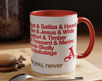 Taza de cerámica de 325 ml (11 oz) de los campeones de la Premier League del Arsenal / Copa de los ganadores del título de los Gooners