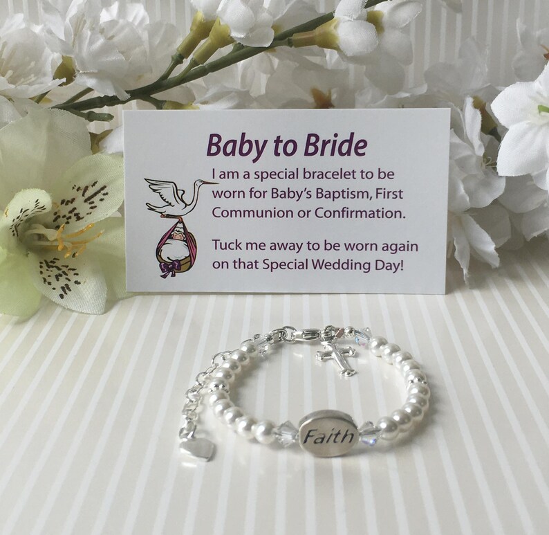 Baptism Bracelet Baby to Bride® Faith Christening Bracelet Etsy
