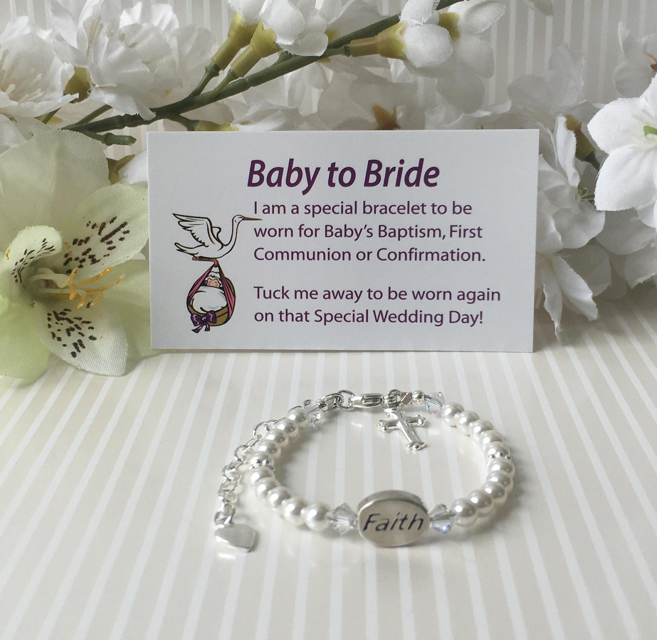 Pearl Baptism Bracelet | LDS Baptism Gift for Girls