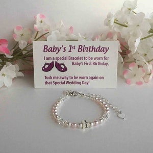 Baby's 1st Birthday Bracelet Baby to Bride® Poem Keepsake