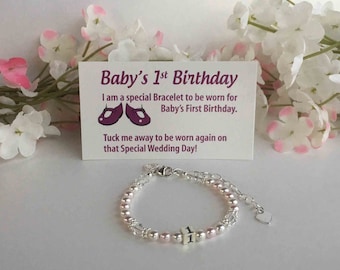 Baby's 1st Birthday Bracelet Baby to Bride® Poem Keepsake