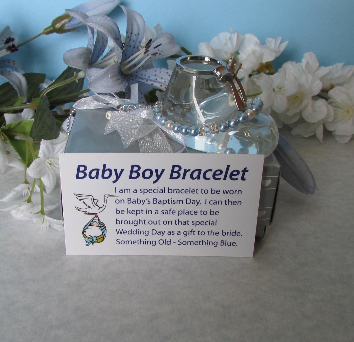 Christening Bracelet Baby Boy Baptism Bracelet Baby to Bride® Etsy