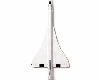 Wall Mount Bracket for LEGO Icons Concorde (set 10318) | Bespoke 3D Printed Black Plastic Display Hook