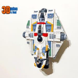 Wall Mount Bracket for LEGO Star Wars Ghost & Phantom II (set 75357) - 3D printed