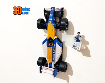Wall Mount Bracket for LEGO Icons Williams Racing FW14B (set 10353) - 3D printed plastic