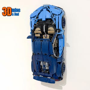 Wandhalterung für LEGO Technik Bugatti Chiron (set 42083) - 3D gedruckt