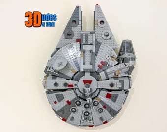 Wall Mount Bracket for LEGO Star Wars Millennium Falcon (set 75257) | Bespoke 3D Printed Black Plastic Display Hook
