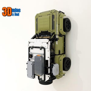 Soporte de pared para LEGO Technic Land Rover Defender (set 42110) / Gancho de exhibición de plástico negro impreso en 3D a medida