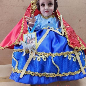 Vestido de Niño Dios San Martín Caballero Azul Baby Jesus-jurk Saint Martin The Rider Blauw