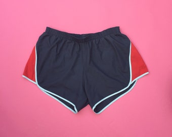 TRACK & FIELD SHORTS, Unisex Running Shorts, Gray Red and White, Sports and Fitness Shorts, Fully Lined,Secret Pocket and Secure Pocket