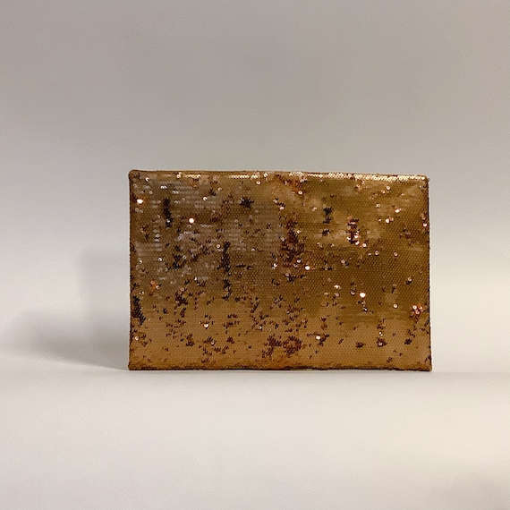 GOLD SEQUINED Clutch by BCBG with built in wallet… - image 2