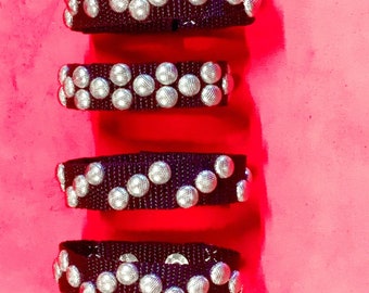 CAT-EYE NAILHEAD vegan cuff, updated vegan cuff, new designs, pile them up, cool and rock n roll