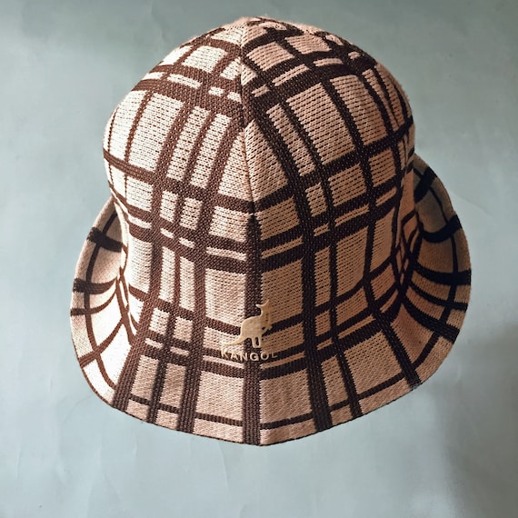 Rare 1980s KANGOL HAT, Cloche Style, Checkered Bro