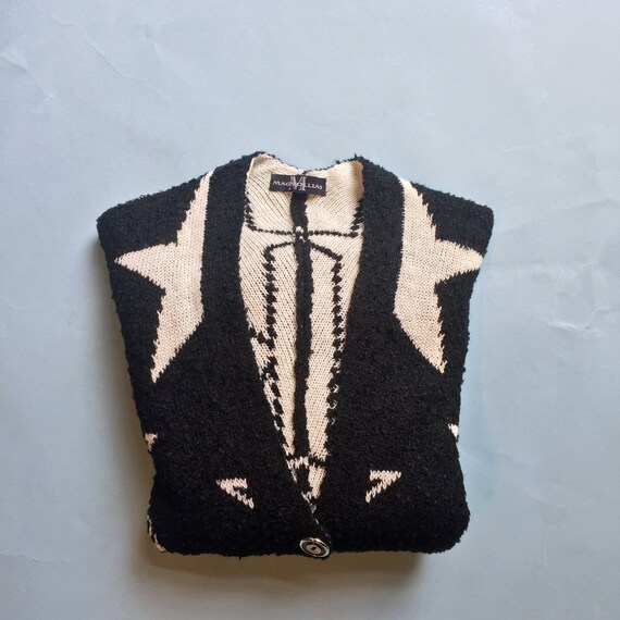 STAR BATWING CARDIGAN Fabulous Vintage 80s Cardiga