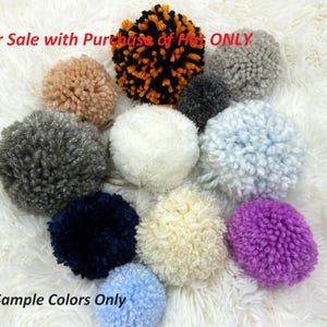 Add-A-Pompom ALLE FARBEN für Strickmützen