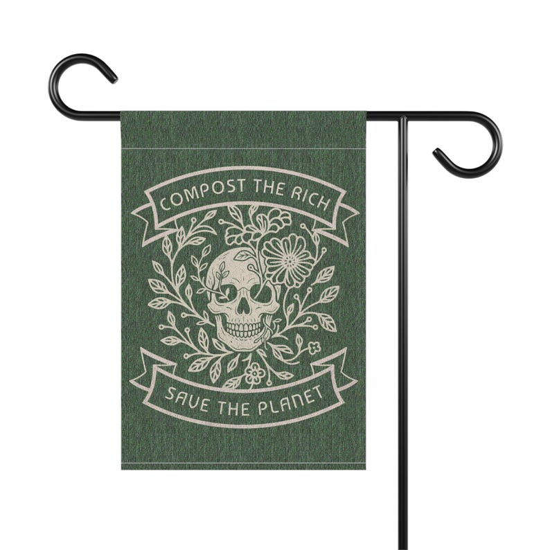 Compost the Rich Save the Planet Garden & House Banner | Block Print ...