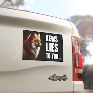Anti-Fox News Car Magnet: Political Activism, Resist, Anti-Corruption
