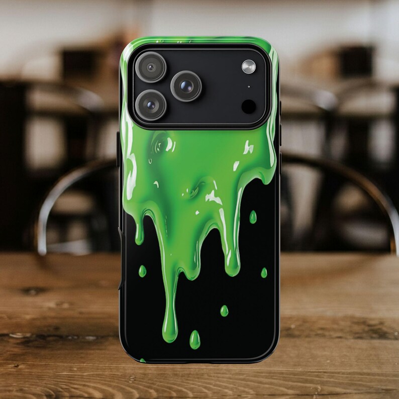 Grönt slime-skal till din nya Samsung Galaxy S26 | Roligt telefonskal, 3D-effekt, Halloween-present, gegga, snor-telefonskal bild 10