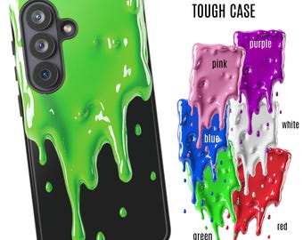 Slime Tough-skal, Välj din FÄRG | 3D-effekt Goo Paint flytande telefonskal | Samsung Galaxy S26, iPhone 17