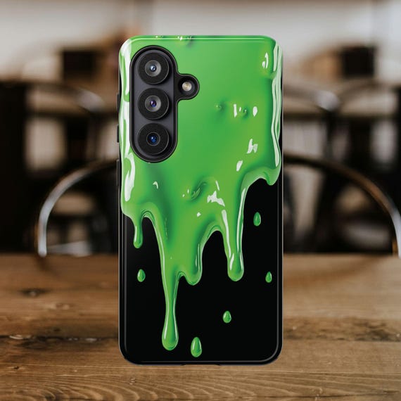 Green Slime Tough Case for your new Samsung Galaxy S26 | Funny Phone Cover, 3D Effect, Halloween Gift, Goo, Snot Phone Cases