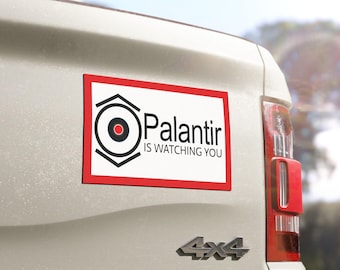 Anti-Trump Anti-Palantir Car Magnet: Resist Surveillance, Political Protest