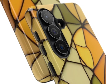 Stained Glass iPhone Case: Abstract Geometric Art Nouveau Design