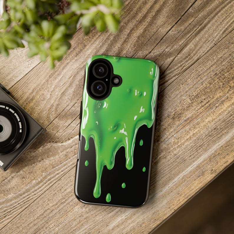 Grönt slime-skal till din nya Samsung Galaxy S26 | Roligt telefonskal, 3D-effekt, Halloween-present, gegga, snor-telefonskal bild 14