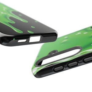 Grönt slime-skal till din nya Samsung Galaxy S26 | Roligt telefonskal, 3D-effekt, Halloween-present, gegga, snor-telefonskal bild 17