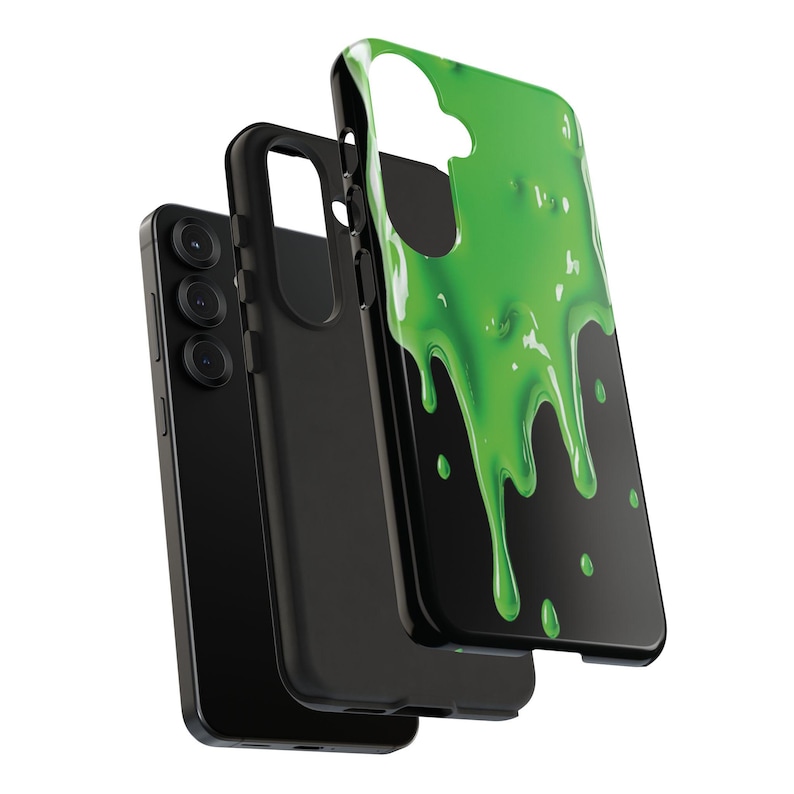 Grönt slime-skal till din nya Samsung Galaxy S26 | Roligt telefonskal, 3D-effekt, Halloween-present, gegga, snor-telefonskal bild 18