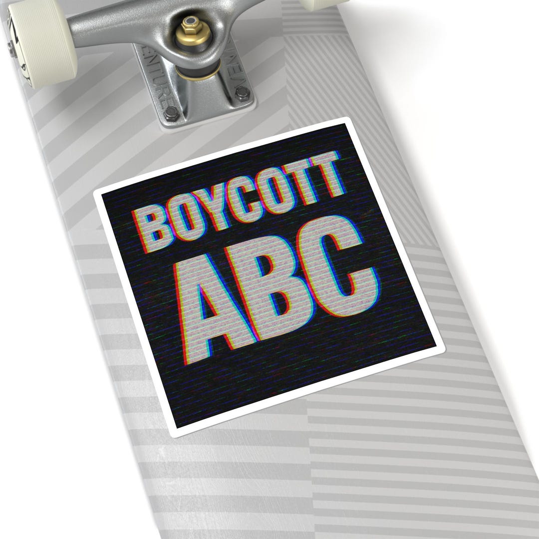 Boycott ABC Square Stickers - Free Speech Protest, Laptop Decal, VHS ...