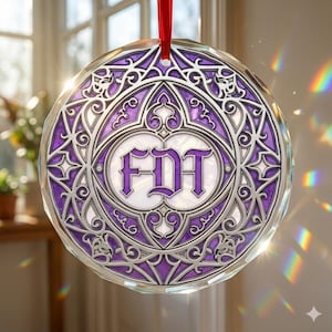 FDT Crystal Glass 3D Look Suncatcher, Lavender Decoration for Progressives, Anti Trump Home Decor