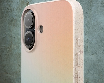 Soft gradient eco-friendly phone case | biodegradable iphone 15 16 17 air plus pro protection