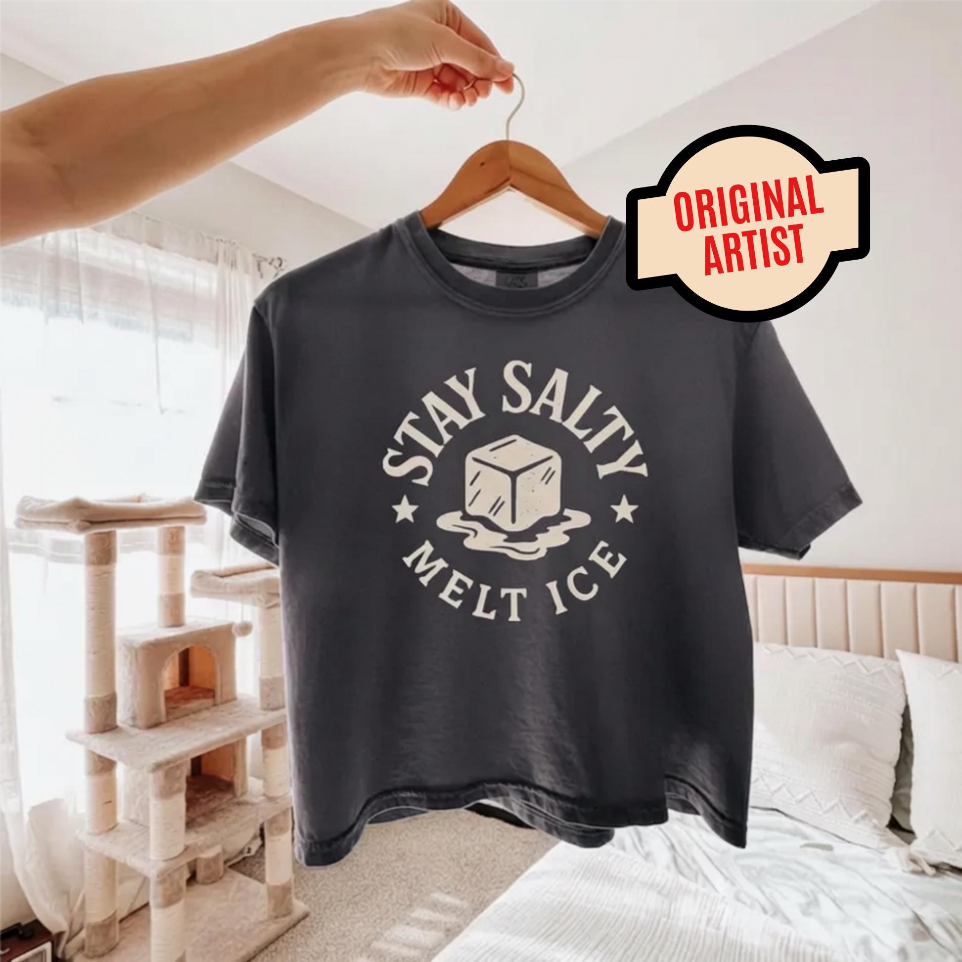 NEAU Tシャツ　Melt Tee Anti ICE Subtle Boxy Tee | Stay Salty Melt Ice Protest Shirt, Anti