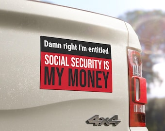 Social Security Car Magnet - Protect your Money, Anti Trump, Entitlement Program, Resistance Protest