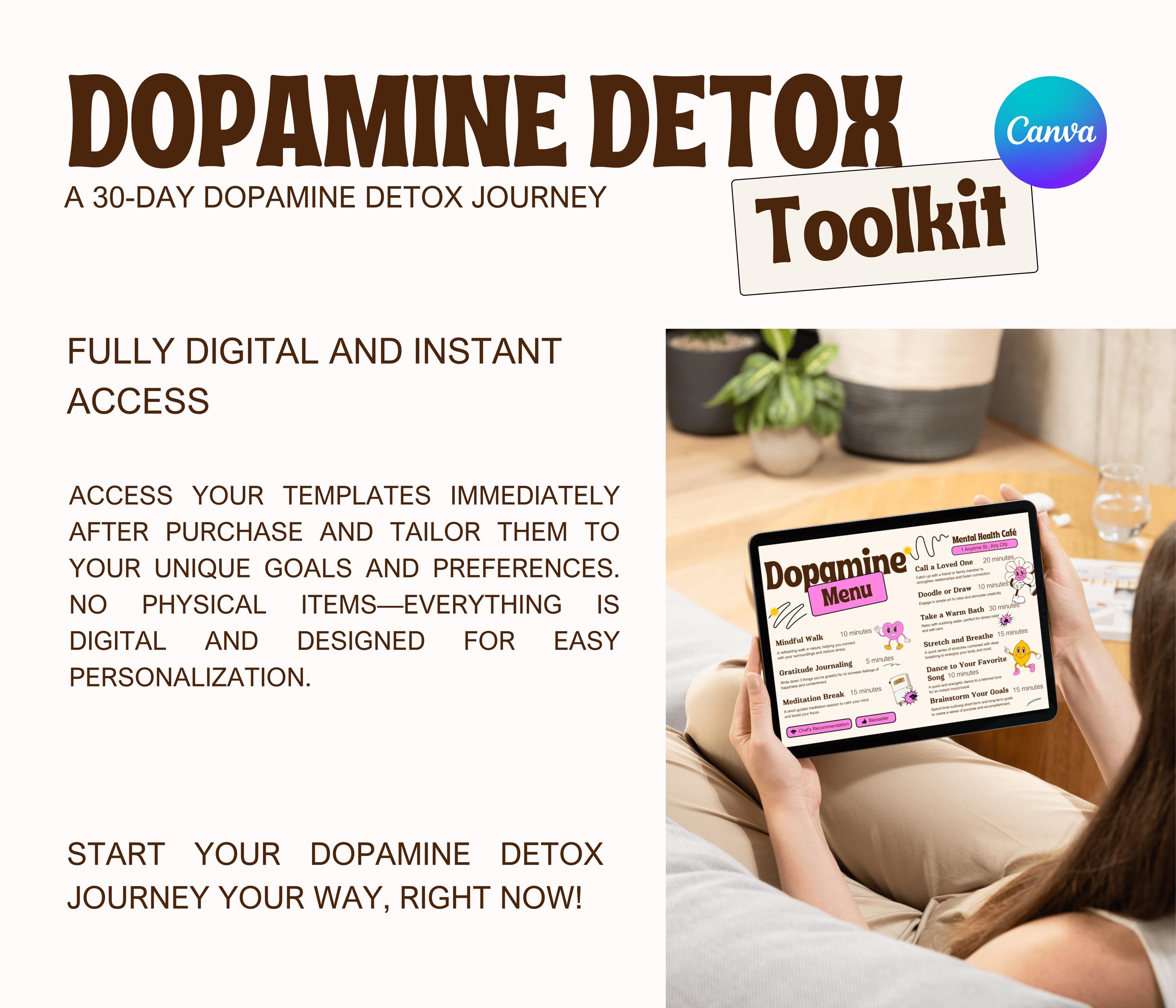 Dopamine Detox Toolkit - Canva Templates, PLR/MLR Rights - Etsy