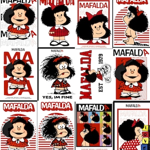 Mafalda PNG Bundle – Digital Cartoon Art for Print and Sublimation