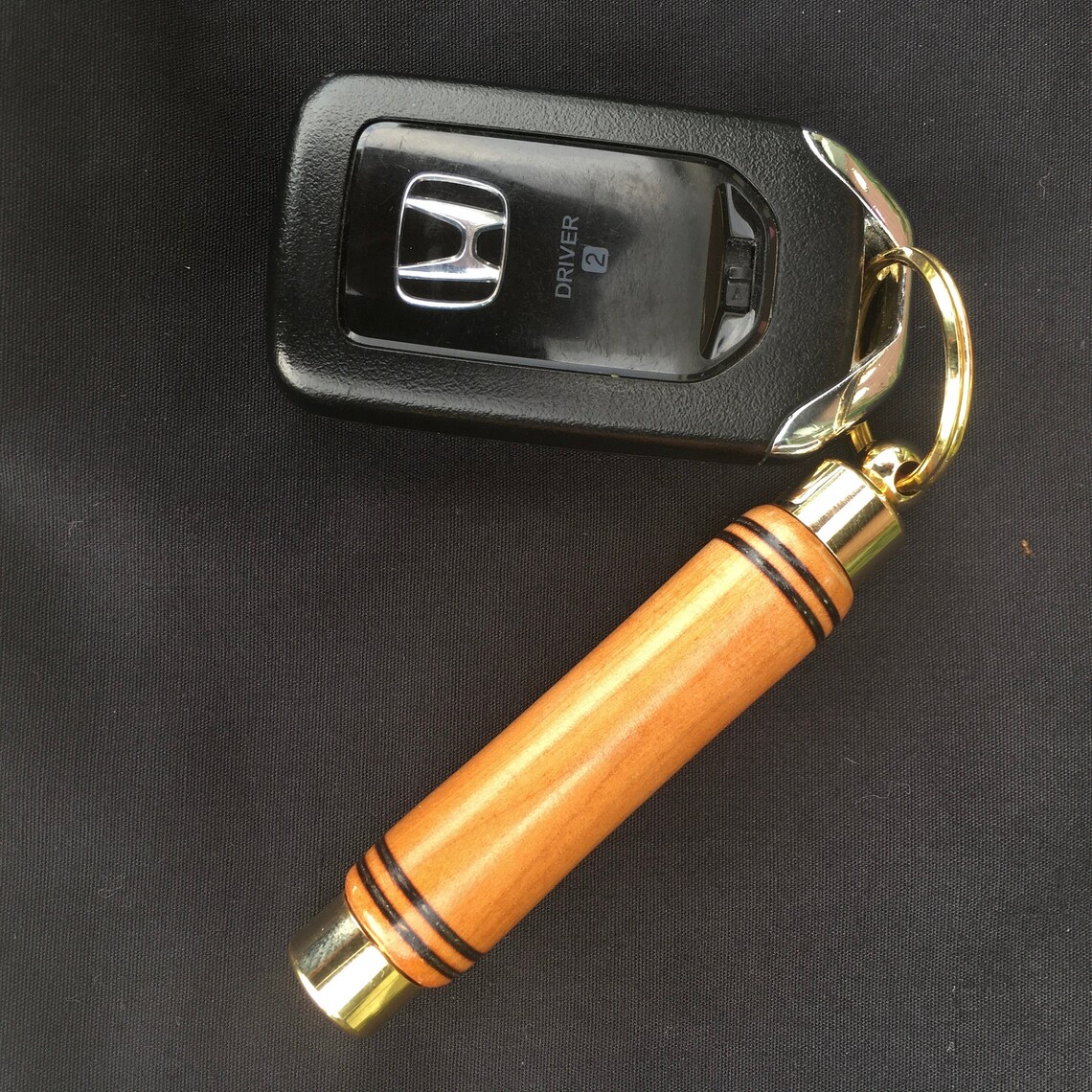 Unique Wood Key Ring Key Chain With Secret Compartment - Holds ...