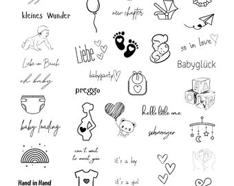 adhesive tattoos temporary tattoos baby shower baby party