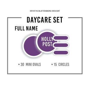 Waterproof Stickers, Full Name DAYCARE Set Vinyl Labels for kids - small - Personalized Labels for Kids
