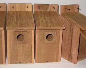 8 CEDAR  BLUEBIRD BIRDHOUSES .. free shipping...