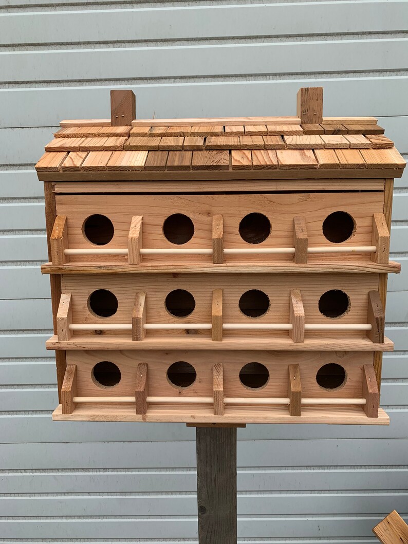 Purple Martin Bird House With 24 Seperate Compartments Western Etsy