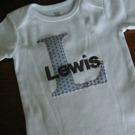 Items similar to Infant Personalized Initial Bodysuit .... Baby Boy ...