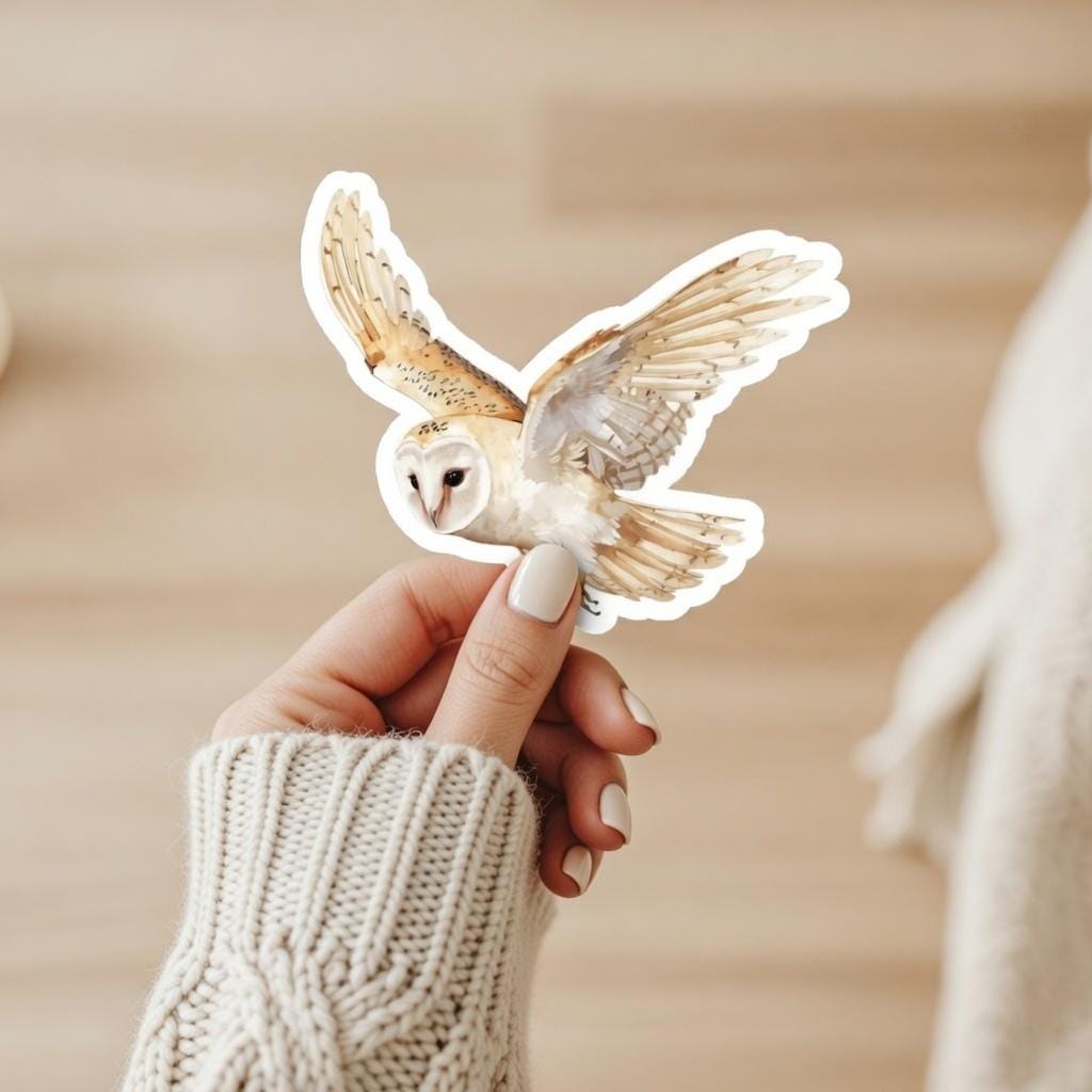 Handpainted Barn Owl - Etsy Singapore