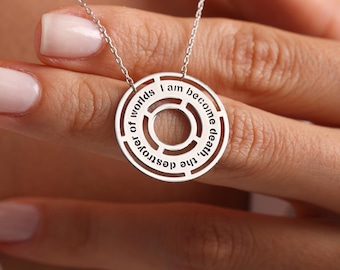 Personalized Message Necklace • Text Necklace • Inspirational Necklace • Personalized Quotes Necklace • Message Neckalace • Gift For Her