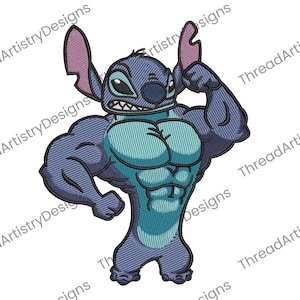 Stitch Embroidery, Gym Embroidery, Muscle embroidery, Fitness Embroidery, Workout Embroidery, 3 Sizes